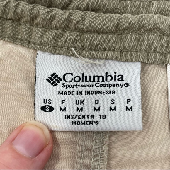 Columbia Beach Board Shorts Water Pants Tan/Green Size Small - Picture 10 of 15